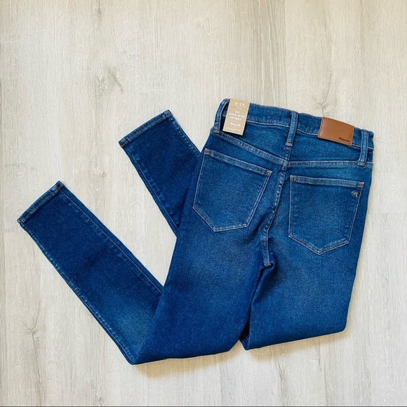 Madewell 10" High Rise Skinny Denim Jens Blue Sz 25 - Picture 2 of 16